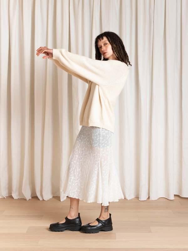 Ali Golden Relaxed Pullover - Natural