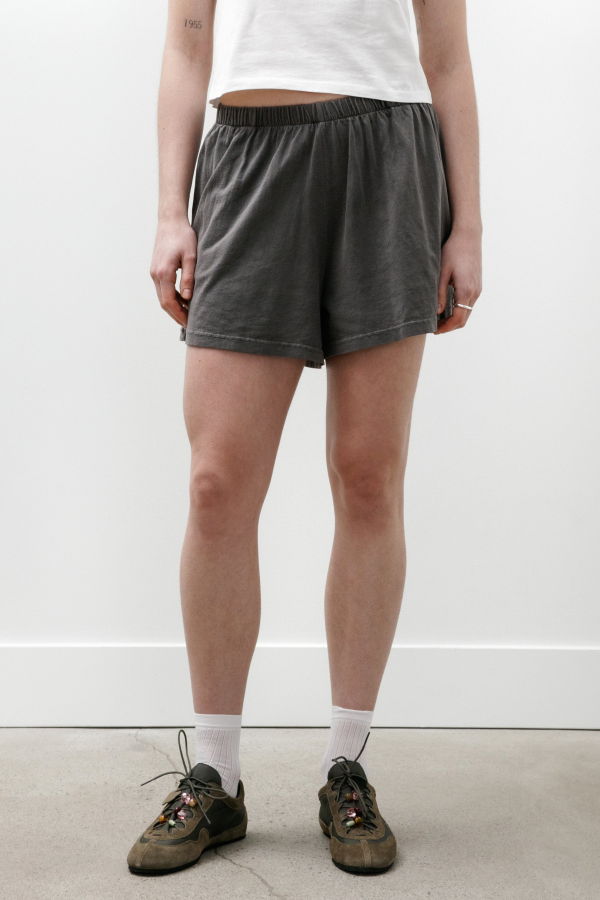 Our Legacy Gored Shorts Worn Graphite Legacy Jersey