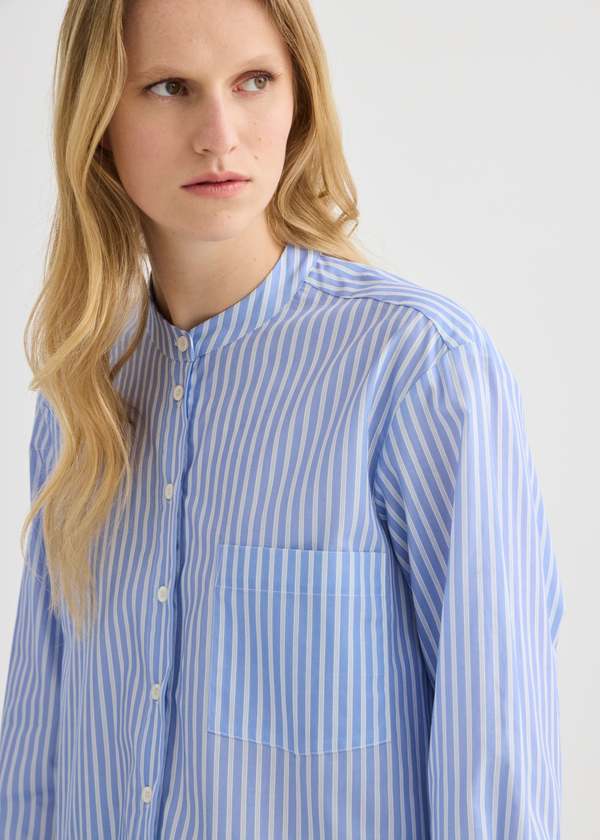 Laing Home Striped Collarless Shirt