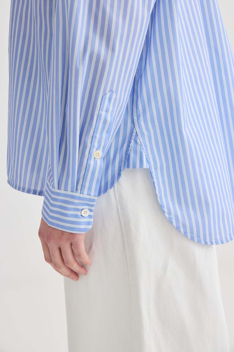 Laing Home Striped Collarless Shirt