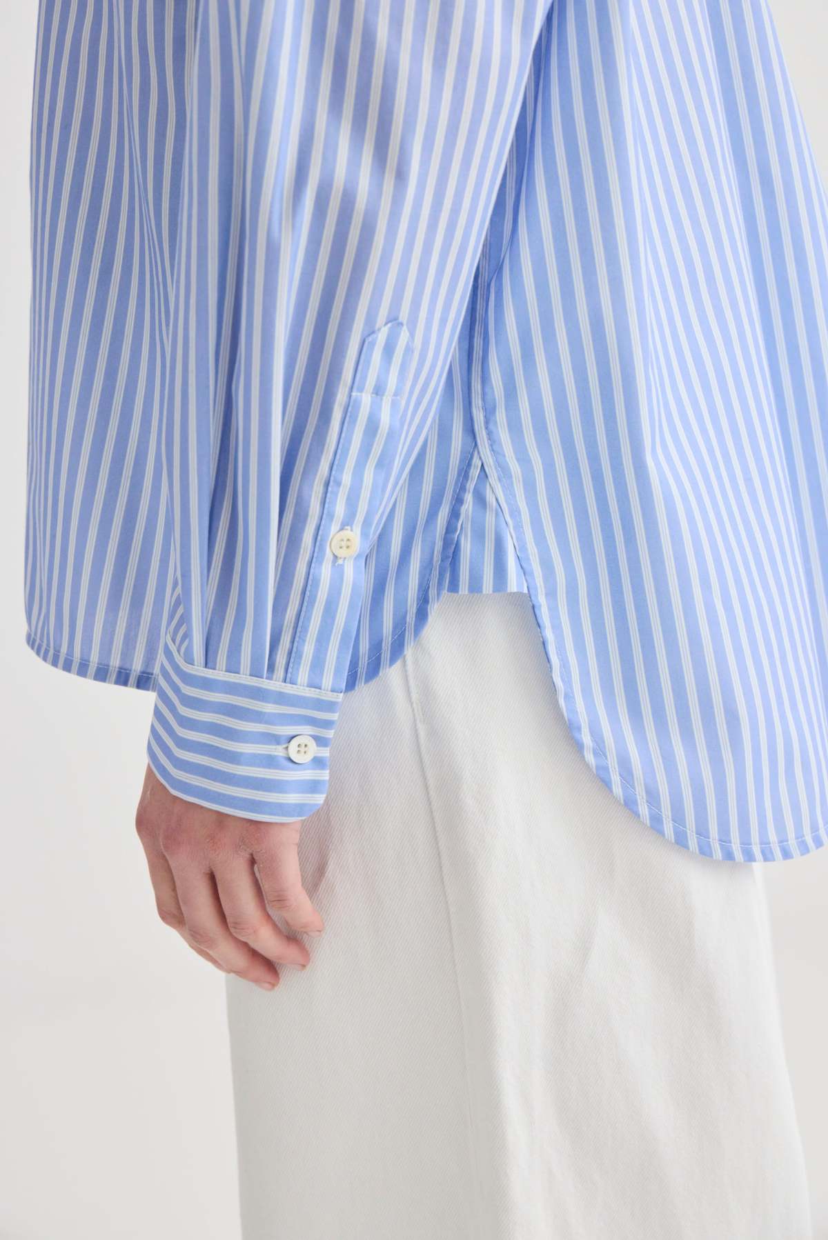 Laing Home Striped Collarless Shirt - Image 4 of 7