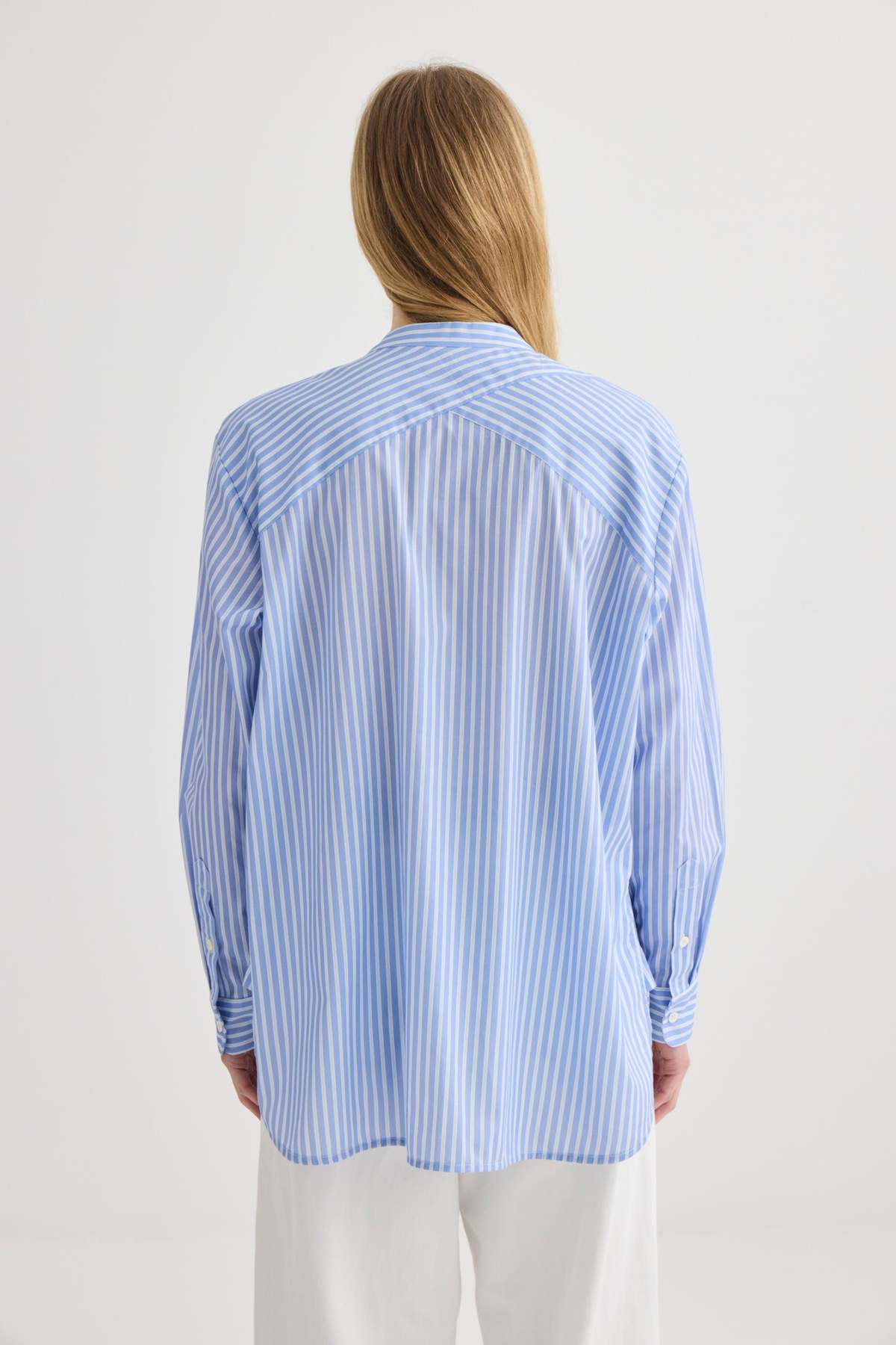 Laing Home Striped Collarless Shirt - Image 5 of 7