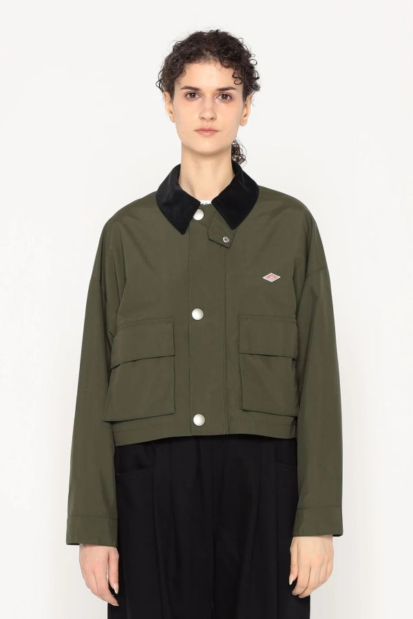 Danton Nylon Taffeta Short Jacket - Olive