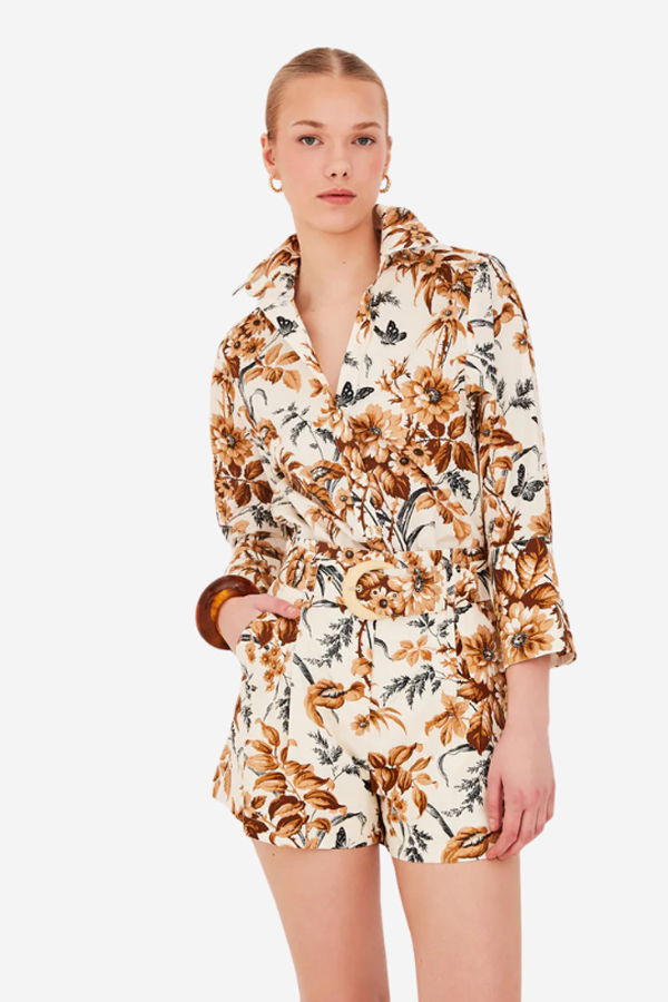 Cara Cara Palmer Shorts - Windsor Egret Wine