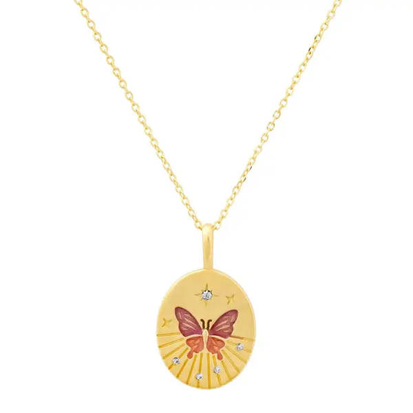 tai Butterfly Coin Necklace