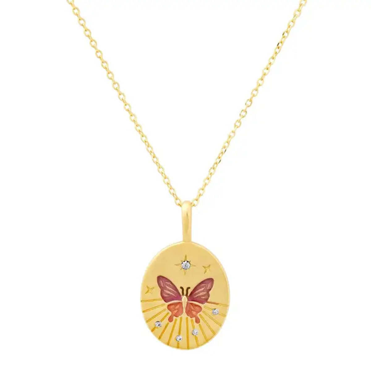tai Butterfly Coin Necklace - Image 2 of 3
