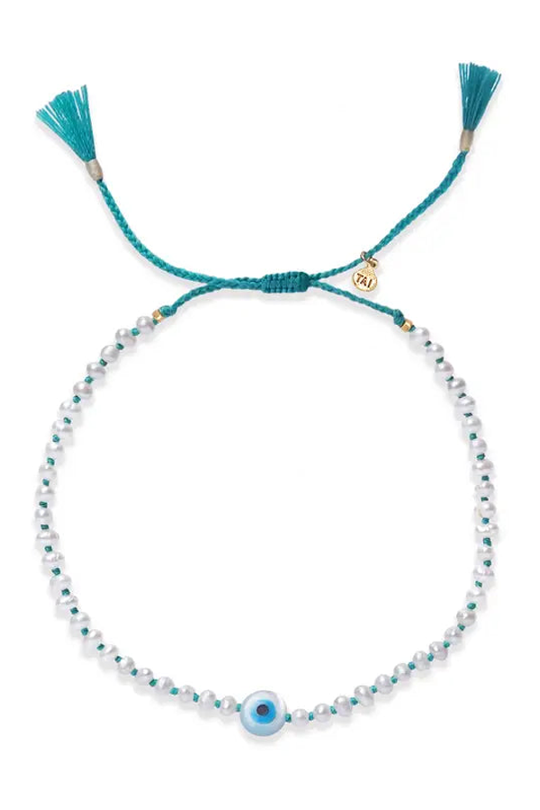 tai Pearl Bracelet w/ Eye Bracelet