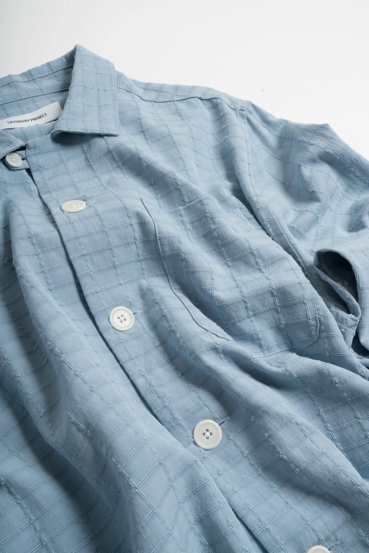 Saturday Project Jacquard Overshirt - Blue - Image 2 of 7
