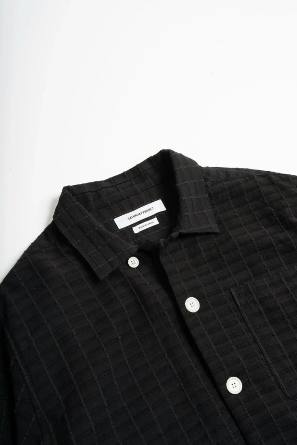 Saturday Project Jacquard Overshirt - Black