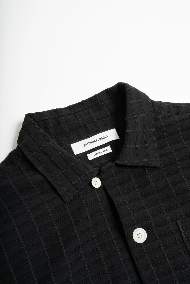 Saturday Project Jacquard Overshirt - Black