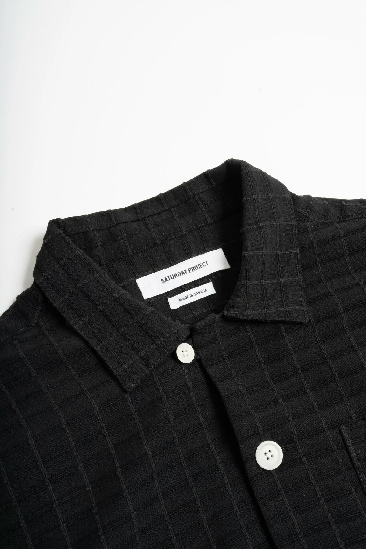 Saturday Project Jacquard Overshirt - Black - Image 4 of 6