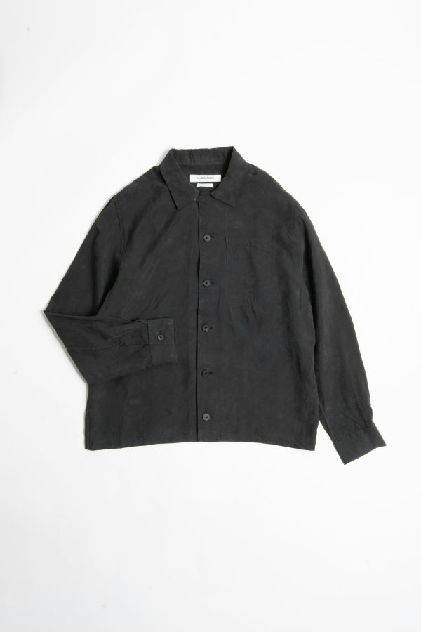 Saturday Project Cupro Overshirt Shirt - Black