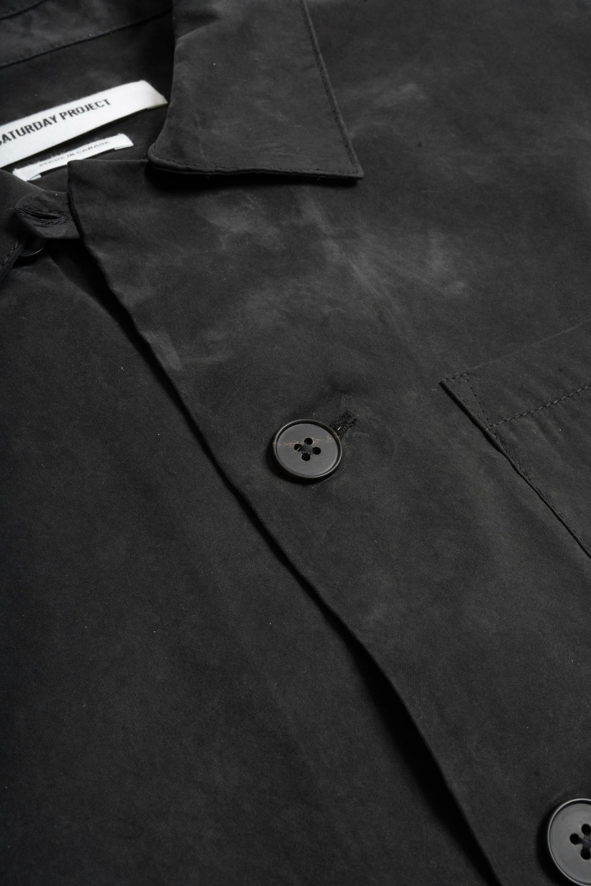 Saturday Project Cupro Overshirt Shirt - Black - Image 2 of 6