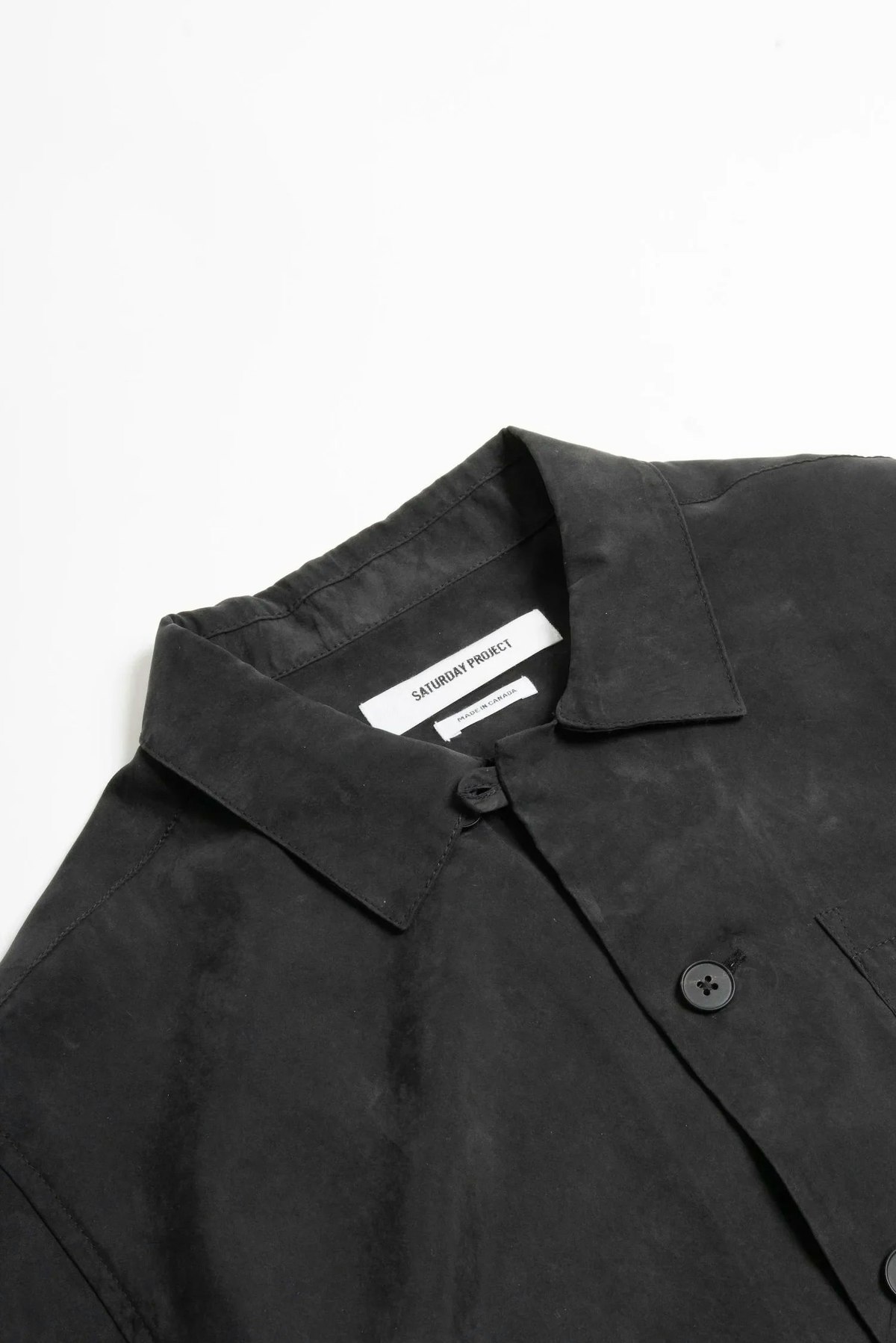 Saturday Project Cupro Overshirt Shirt - Black - Image 3 of 6