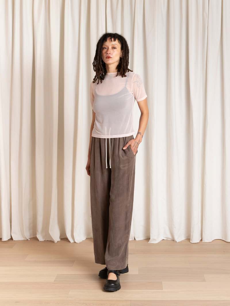 Ali Golden Mesh T-Shirt Top