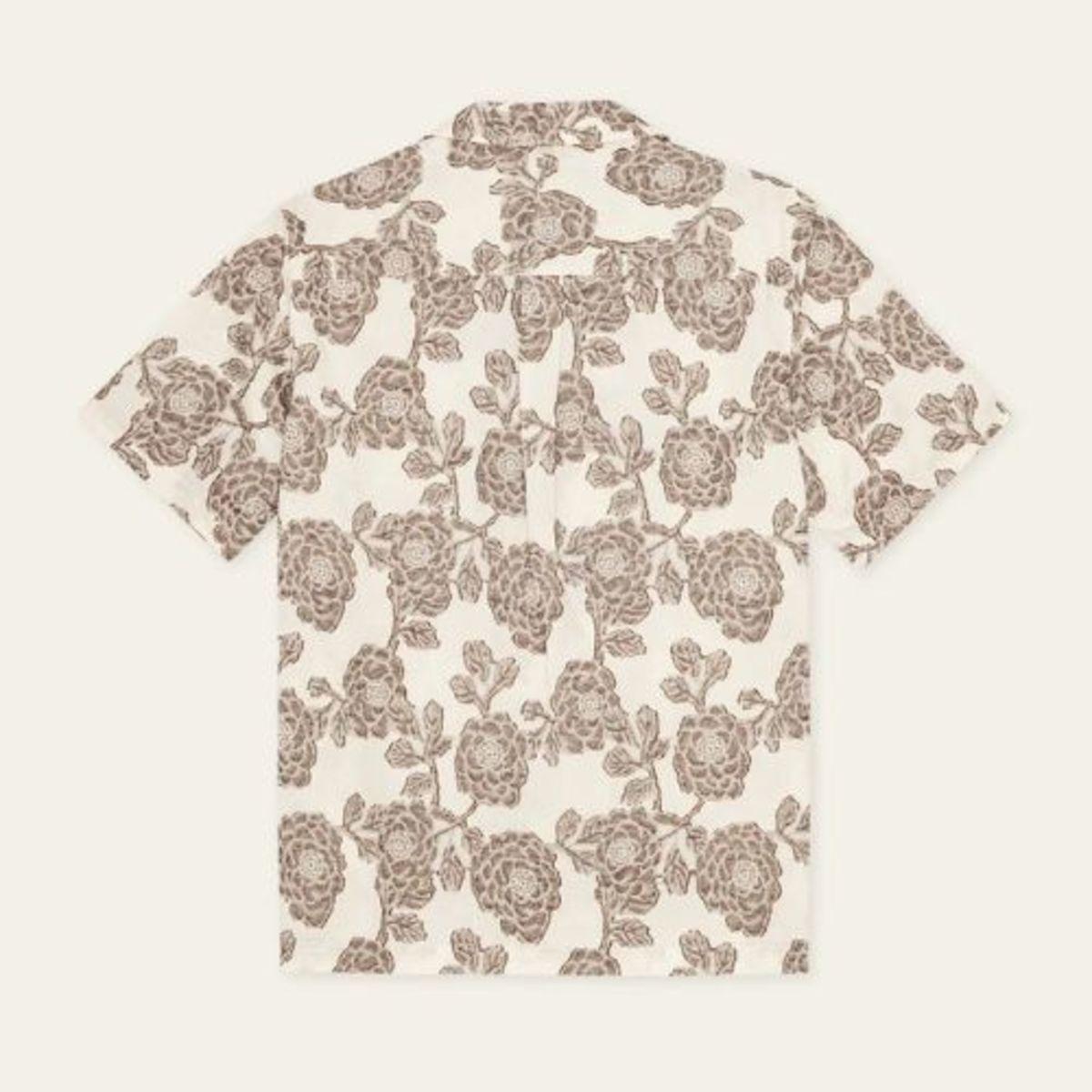 LES DEUX Lesley Flower Jacquard Short Sleeve Shirt - Ivory - Image 3 of 5