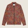 LES DEUX Marseille Jacquard Zip Jacket - Red Dhalia - Thumbnail 3