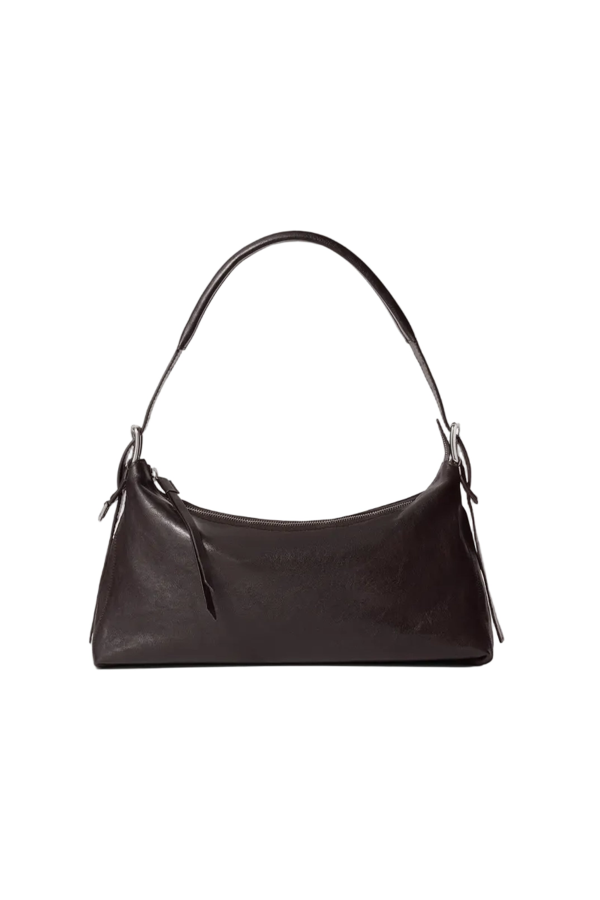 Lemaire Belted Baguette Bag - Dark Chocolate