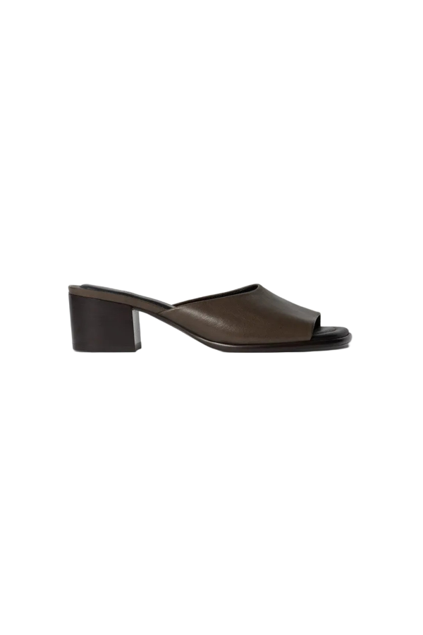 Lemaire Quare-Heeled Mules 55 mm - Black