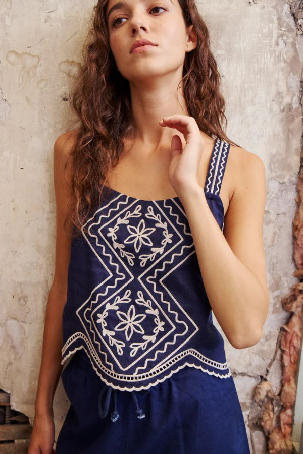 Melissa Nepton Jojo Top - Navy