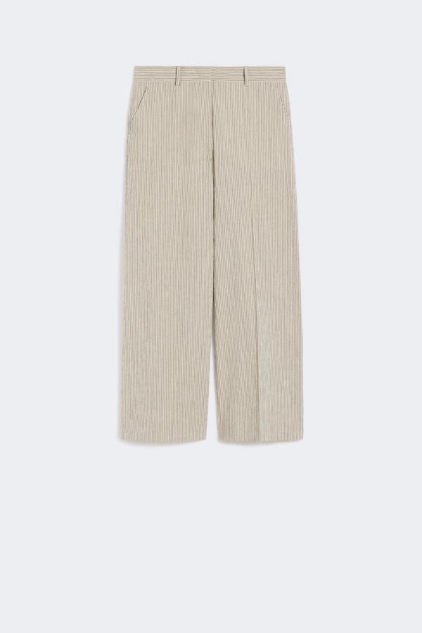 Weekend Max Mara Cotton & Linen Seersucker Trousers