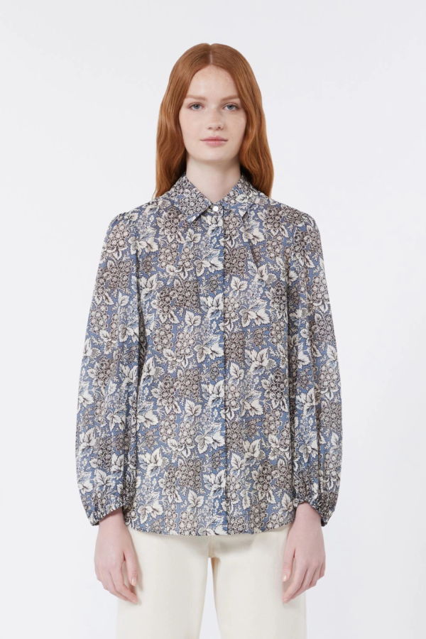 Weekend Max Mara Printed Cotton Voile Shirt