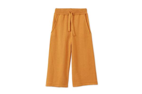 KIDS Vild House of Little Organic Knit Wide Leg Trousers - Dark Ochre KIDS Vild House of Little Organic Knit Wide Leg Trousers - Dark Ochre