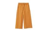 KIDS Vild House of Little Organic Knit Wide Leg Trousers - Dark Ochre - Thumbnail 1