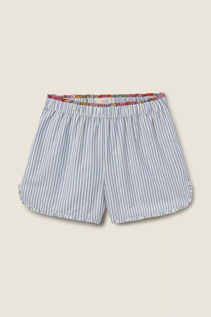 Trovata Birds of Paradise Lucille Short Shorts - Seaside Stripe