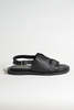 ALL BLACK Low Belt Sandal - Thumbnail 1