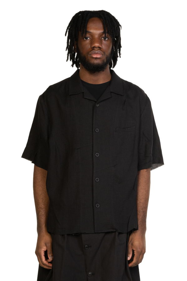 Professor.E Check SS Shirt - Black