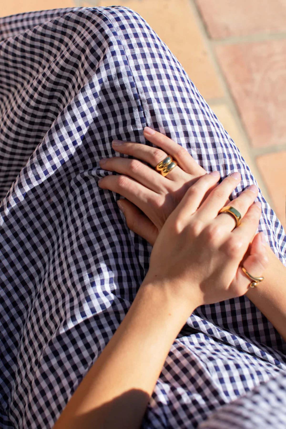Emerson Fry Studio Sundress - Navy Seersucker Dress - Image 6 of 7