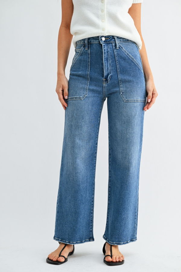 Just Black Denim The Patch Pocket Wide Leg