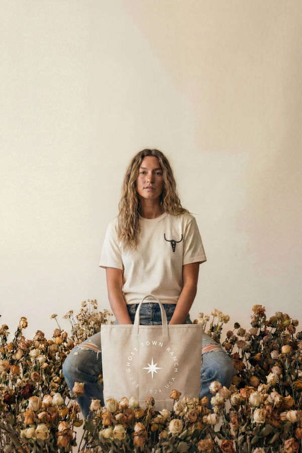 Ghost Town Ranch GTR Natural Canvas Tote Bag - Natural