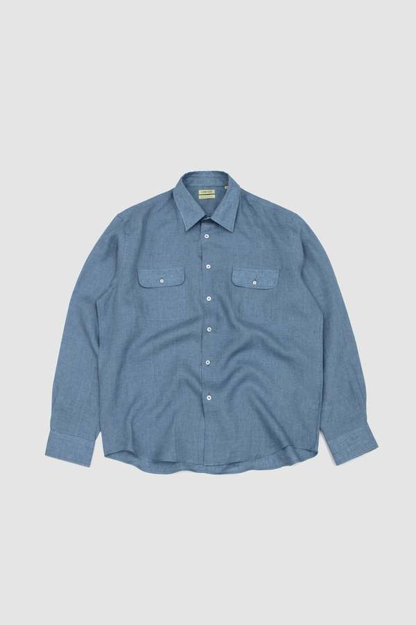 De Bonne Facture Artist Shirt Chambray Blue