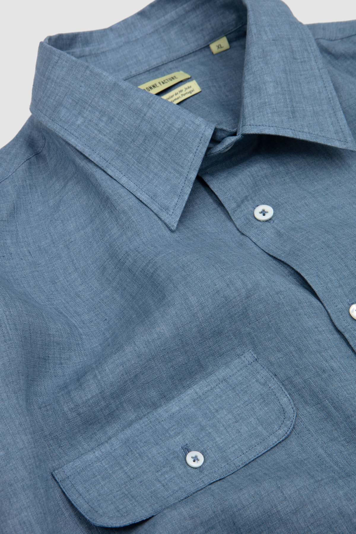 De Bonne Facture Artist Shirt Chambray Blue - Image 3 of 5
