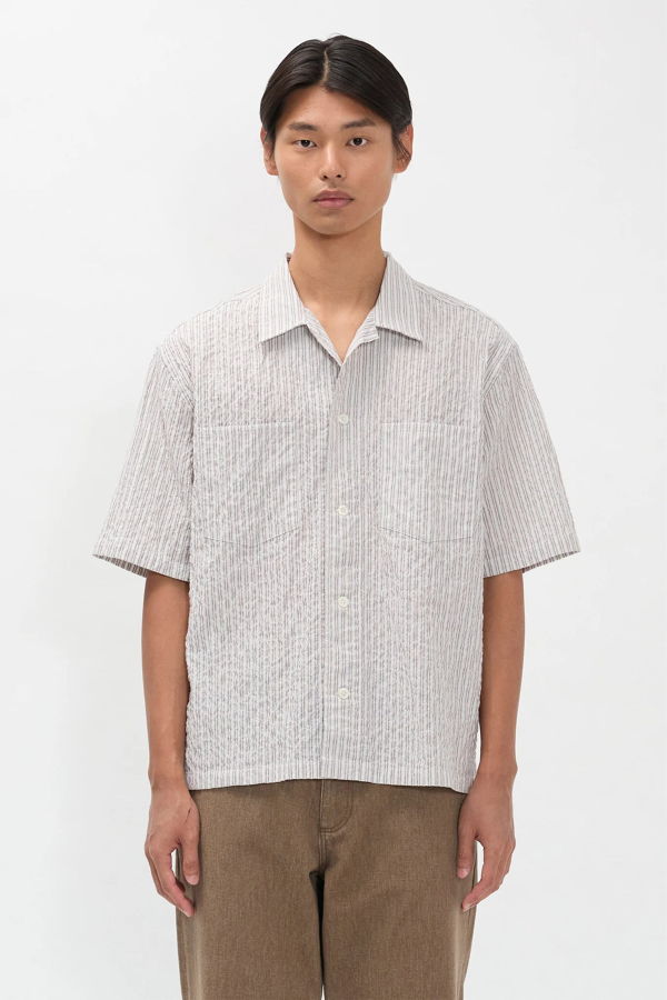 Norse Projects Mols Striped Short Sleeve Camp Shirt