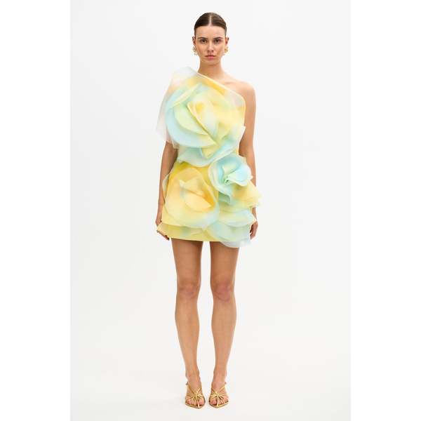acler Cotwall Mini Dress - Lemon Mist