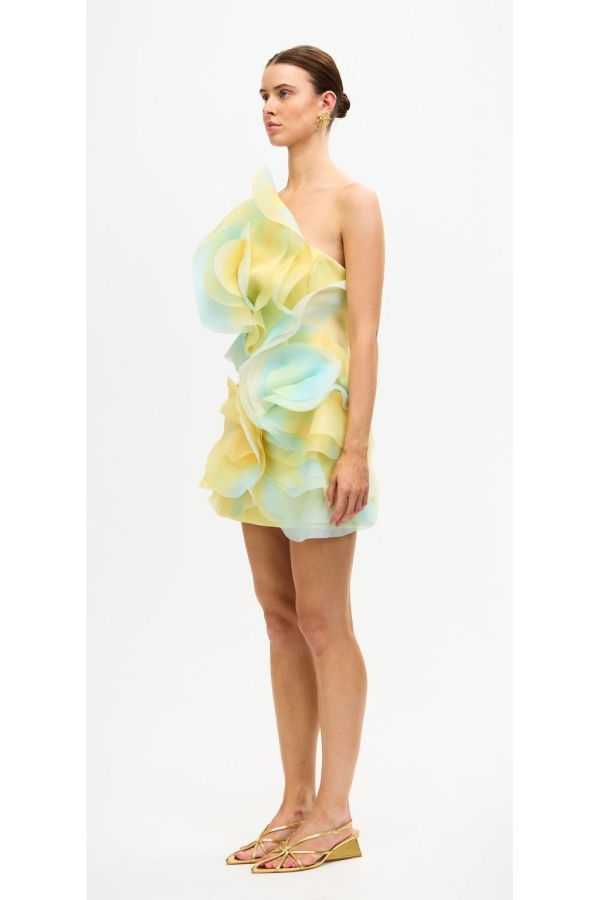 acler Cotwall Mini Dress - Lemon Mist