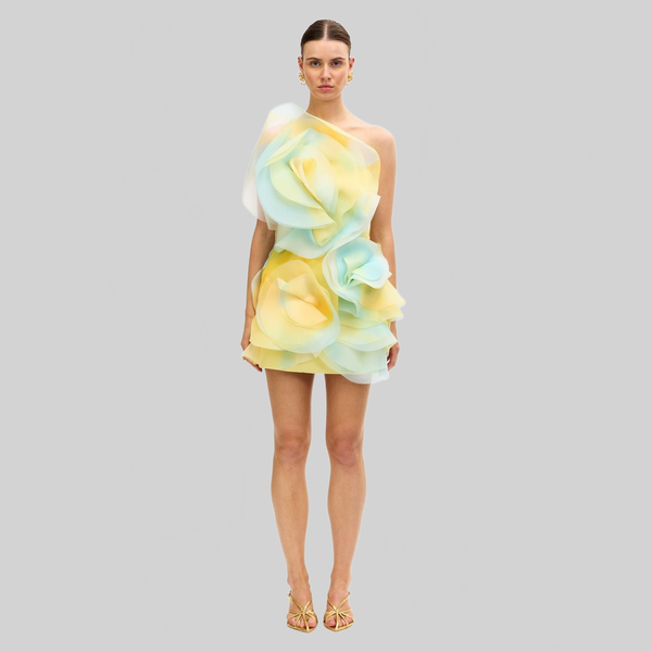 acler Cotwall Mini Dress - Lemon Mist