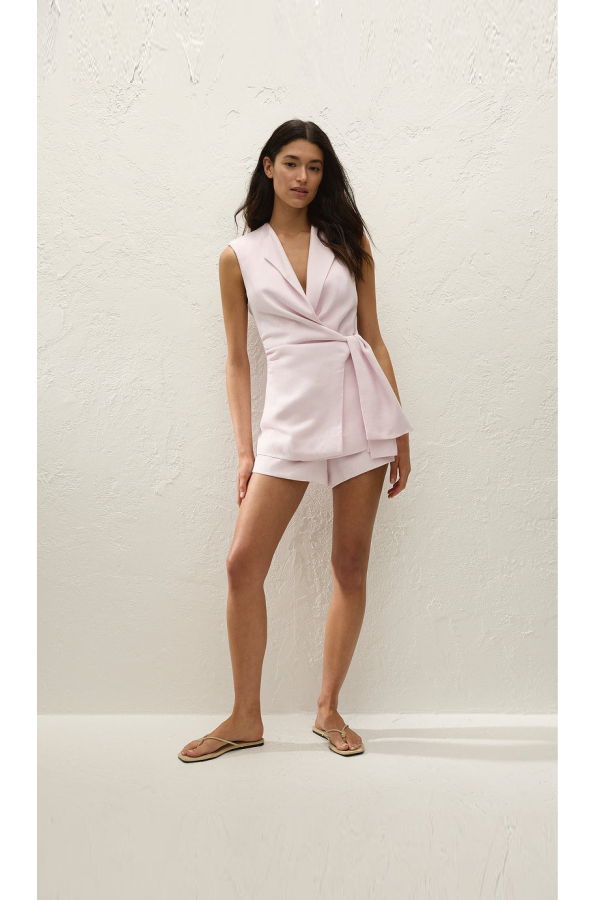 Faithfull The Brand Jagger Wrap Vest - Pale Pink