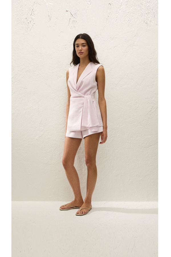 Faithfull The Brand Jagger Wrap Vest - Pale Pink