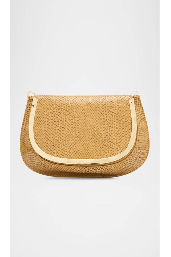 Jonathan Simkhai Logan Shiny Leather Crossbody Bag - Camel