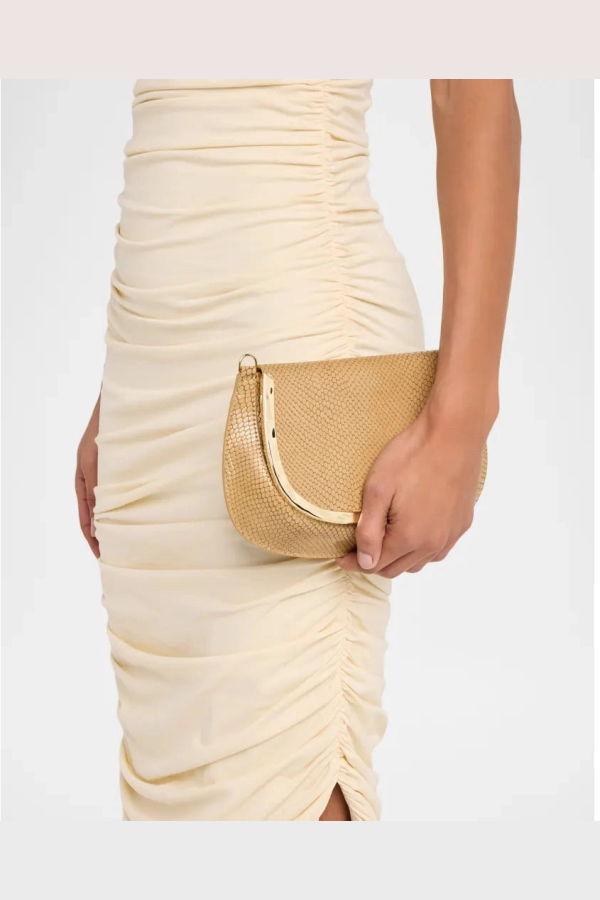 Jonathan Simkhai Logan Shiny Leather Crossbody Bag - Camel