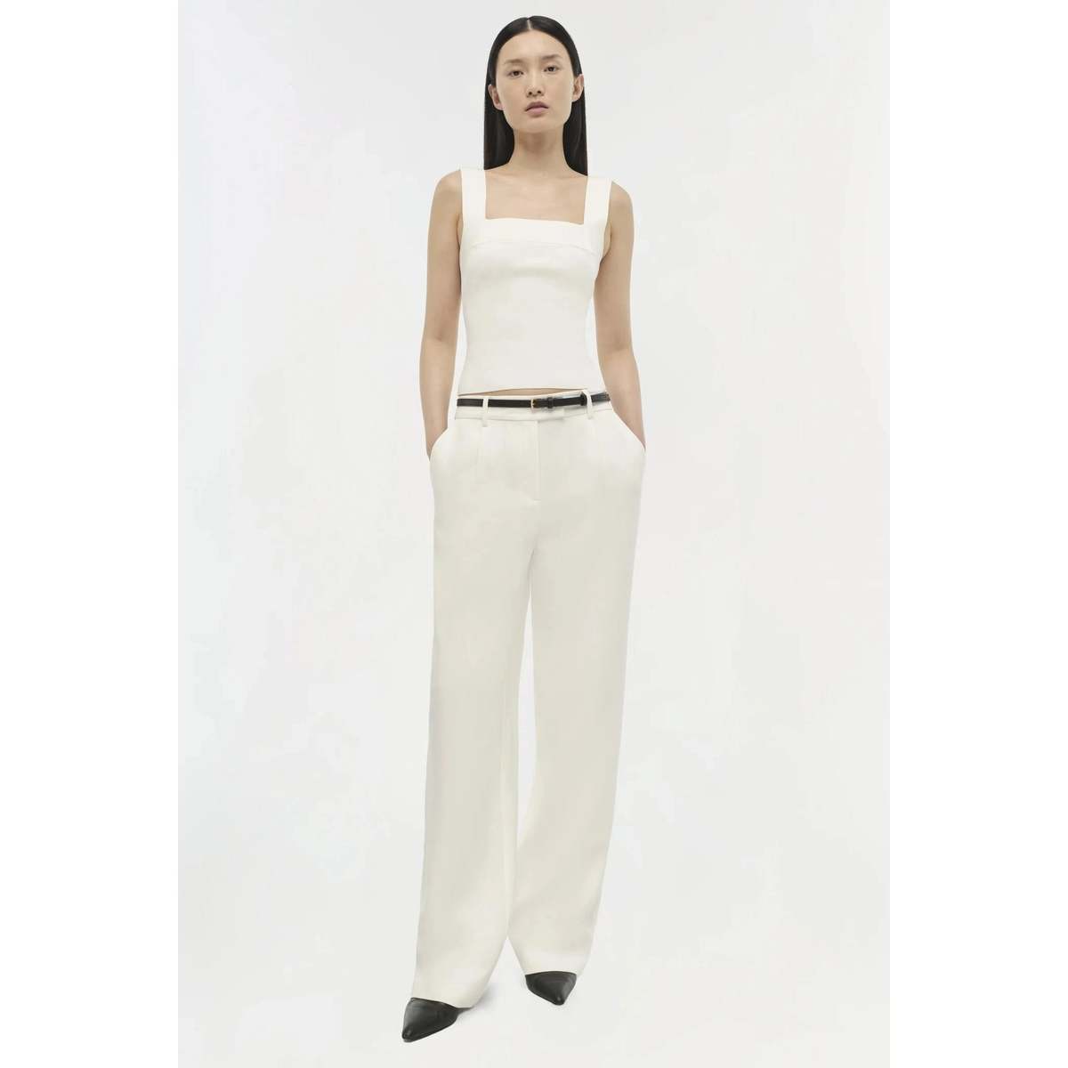 Jonathan Simkhai Madine Tank Top - Ivory - Image 2 of 7