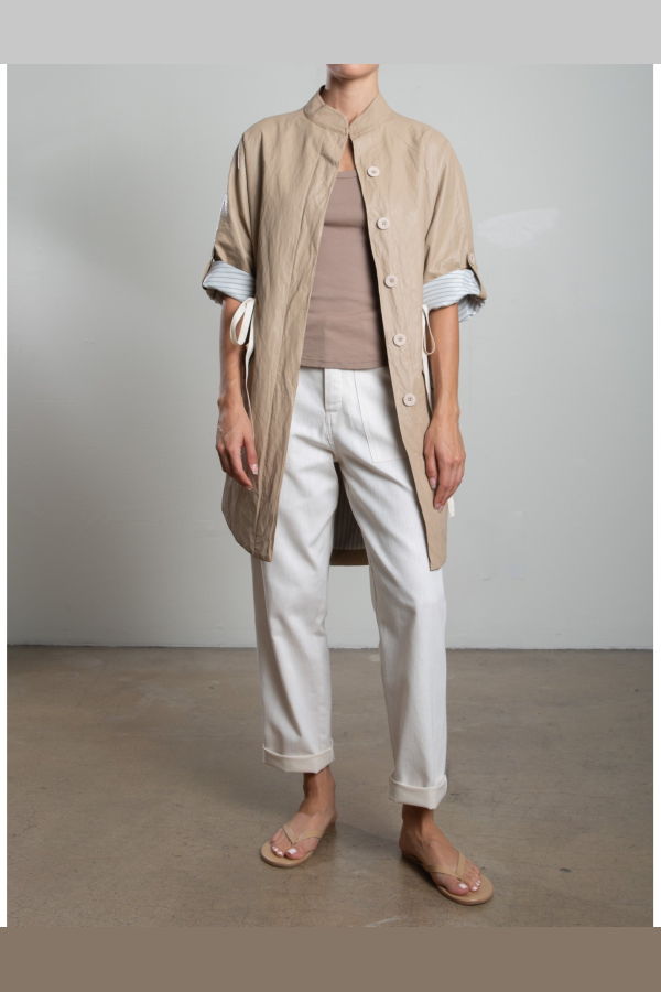 Pharaoh Tracy Faux Leather Jacket - Biscotti