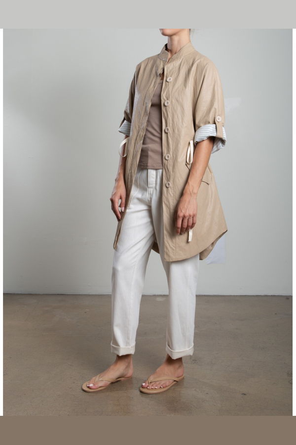 Pharaoh Tracy Faux Leather Jacket - Biscotti