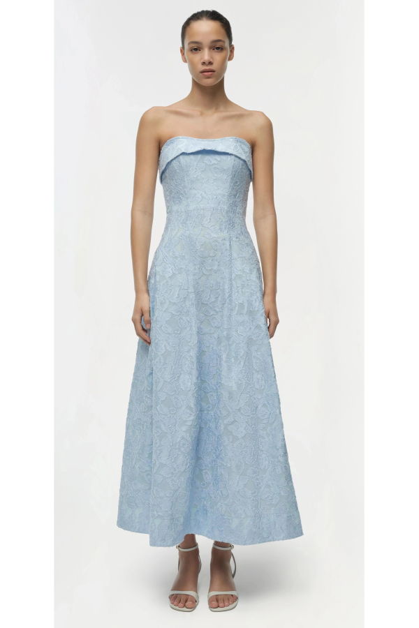 Jonathan Simkhai Valeria Jacquard Midi Dress - Tidepool