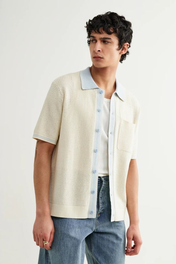 Wax London Belle Tipped Pointelle Shirt