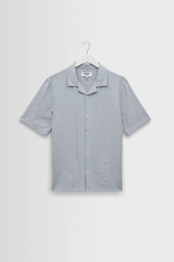 Wax London Didcot Double Weave Seersucker Shirt